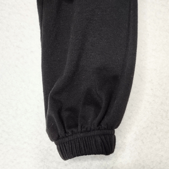 SHEIN Teen Crop Sweatshirt Sz 10-11 Black Fleece Zip Long Sleeve - Picture 12 of 13